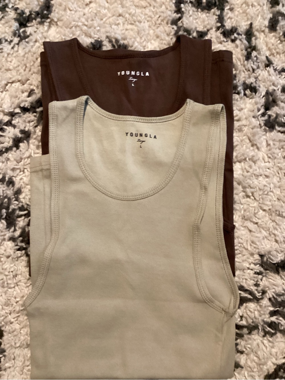 YoungLA Women’s Tank Tops — Olive & Dark Brown Set